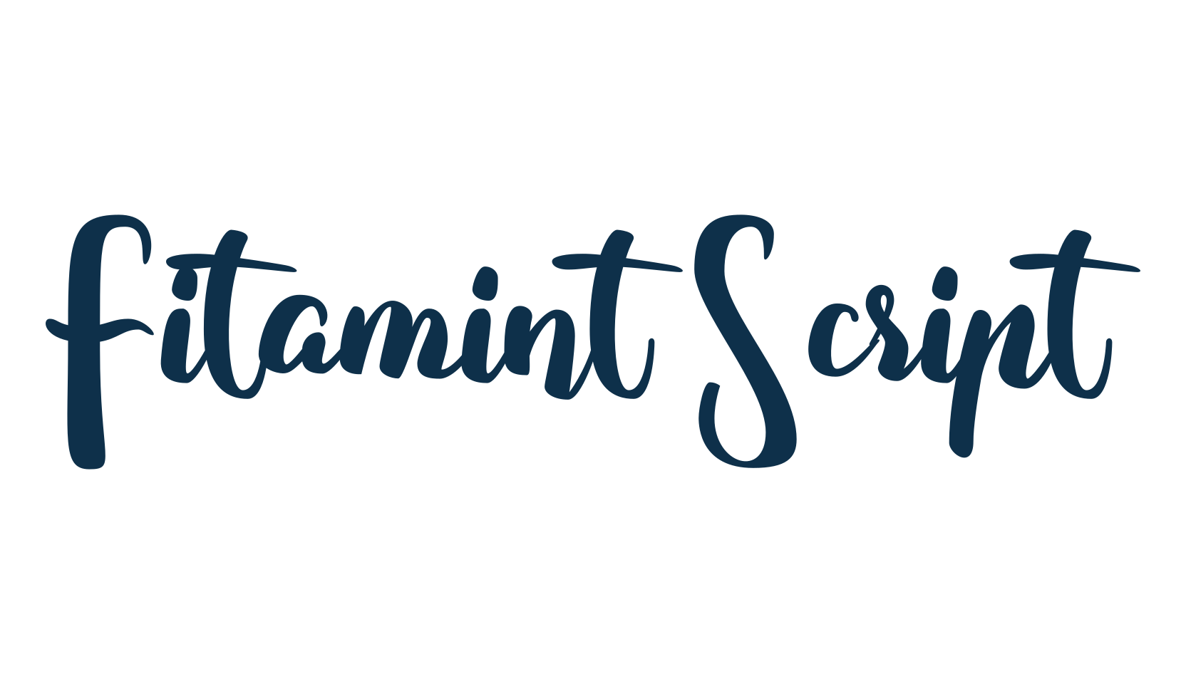 Fitamint Script, script brush fancy decorative calligraphy font preview