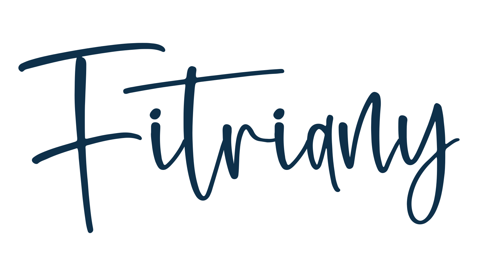 Fitriany, script handwritten fancy decorative calligraphy font preview