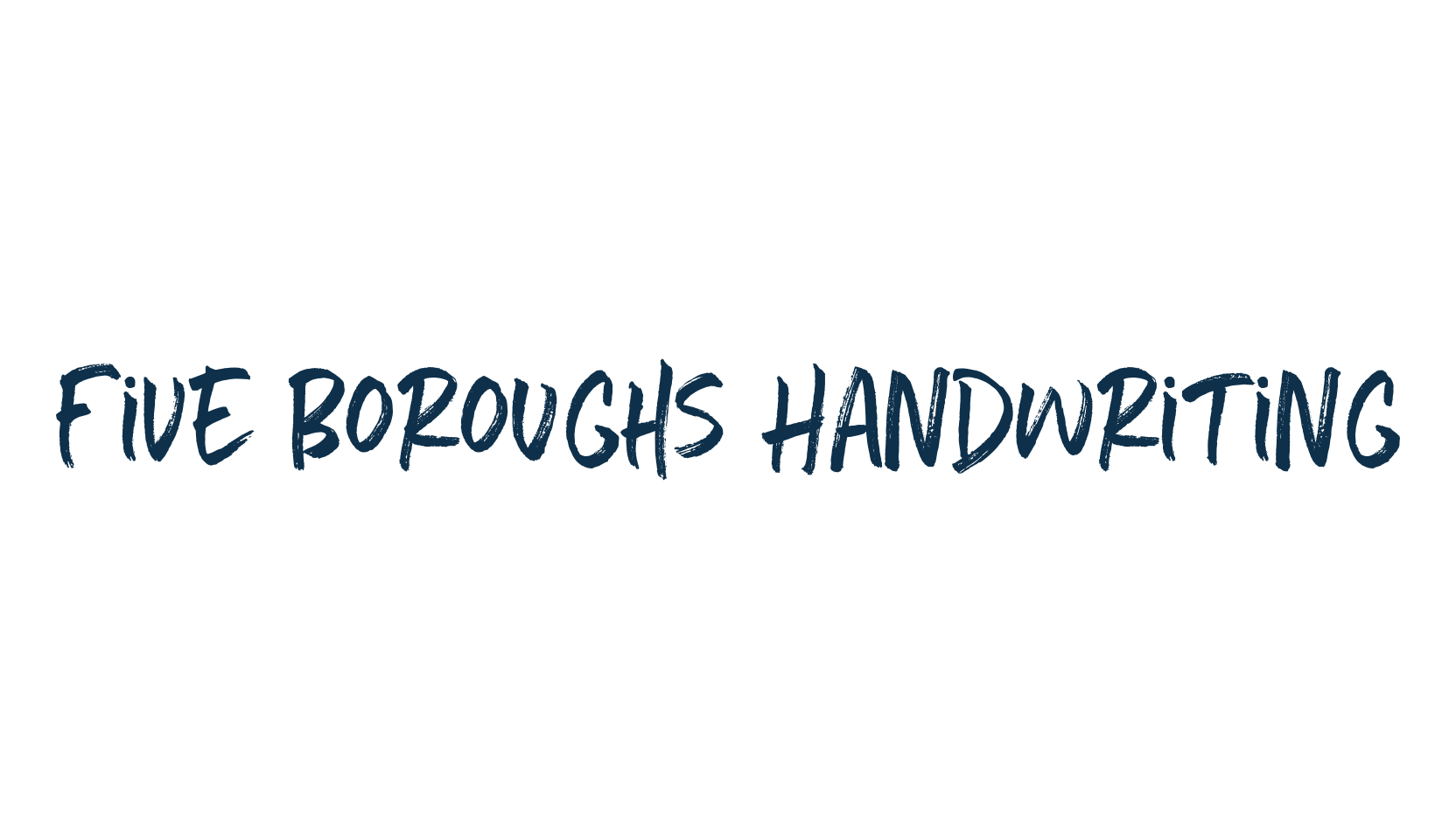 Five Boroughs Handwriting, brush font preview