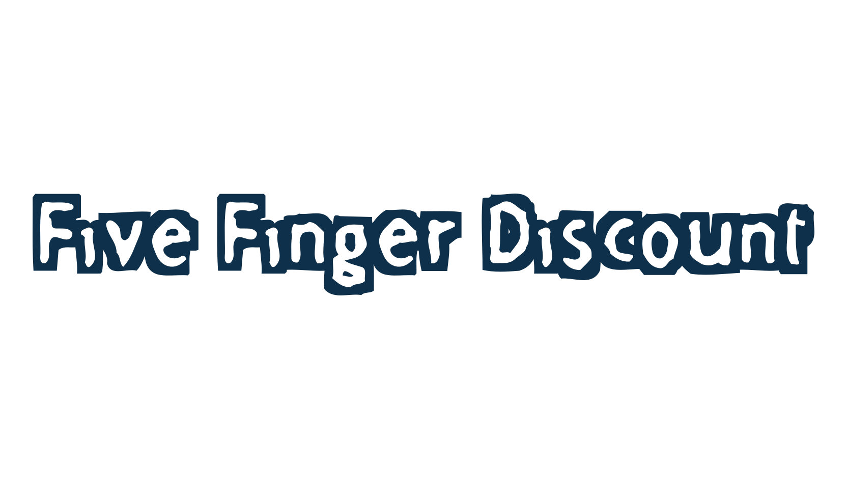 Five Finger Discount, distorted font preview