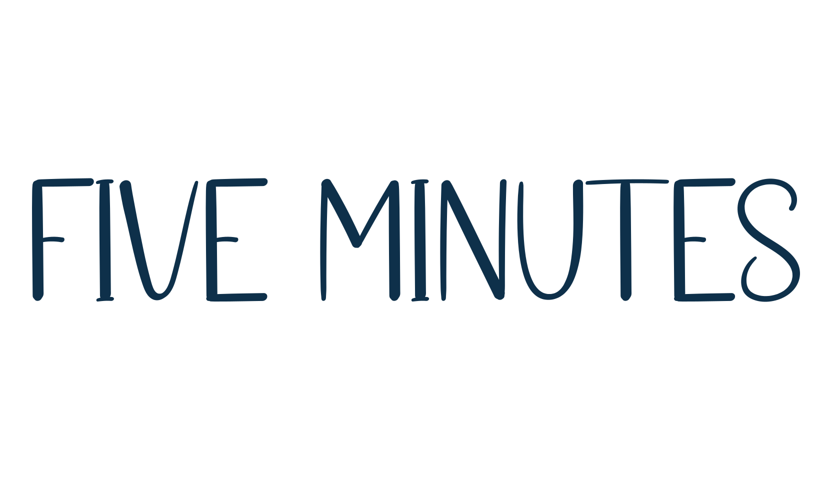 Five Minutes, fancy decorative font preview