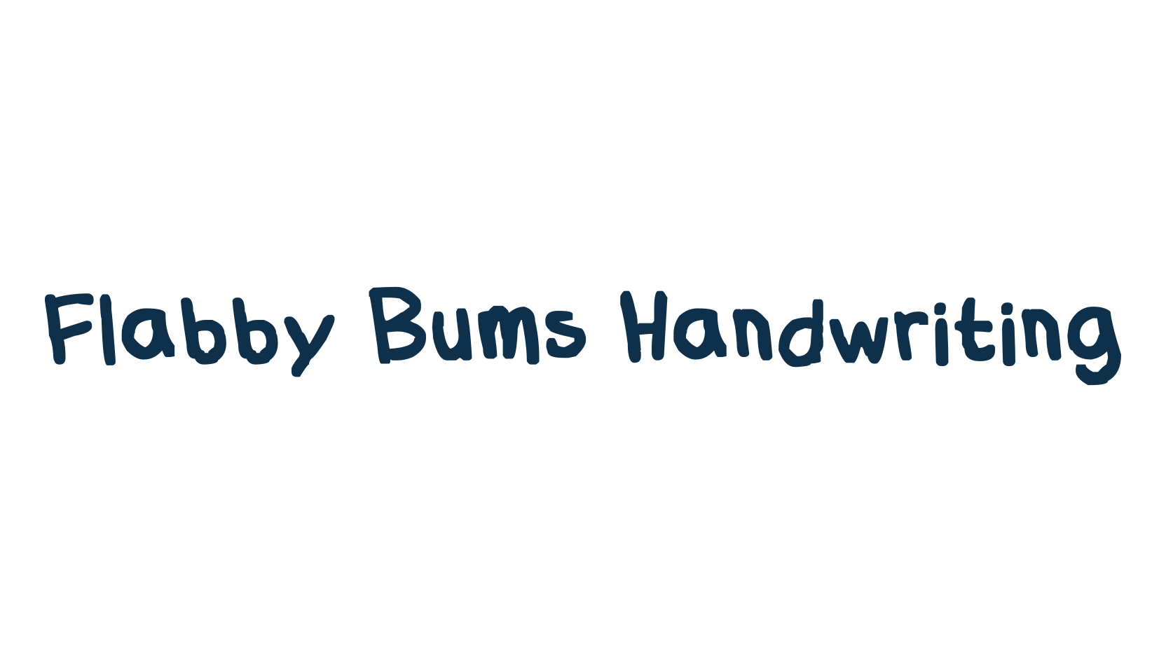 Flabby Bums Handwriting, script handwritten fancy decorative calligraphy font preview