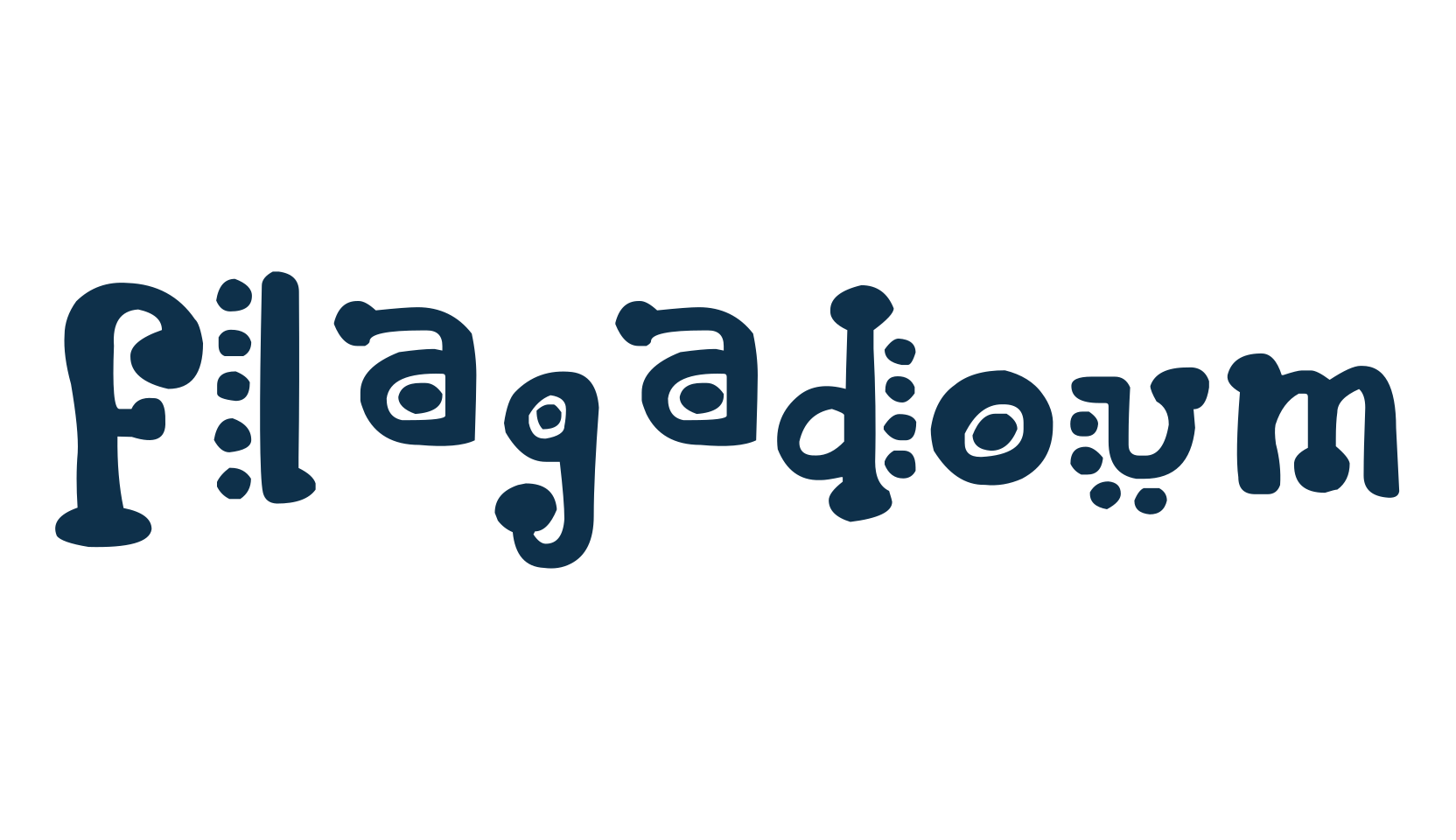 Flagadoum, cartoon font preview