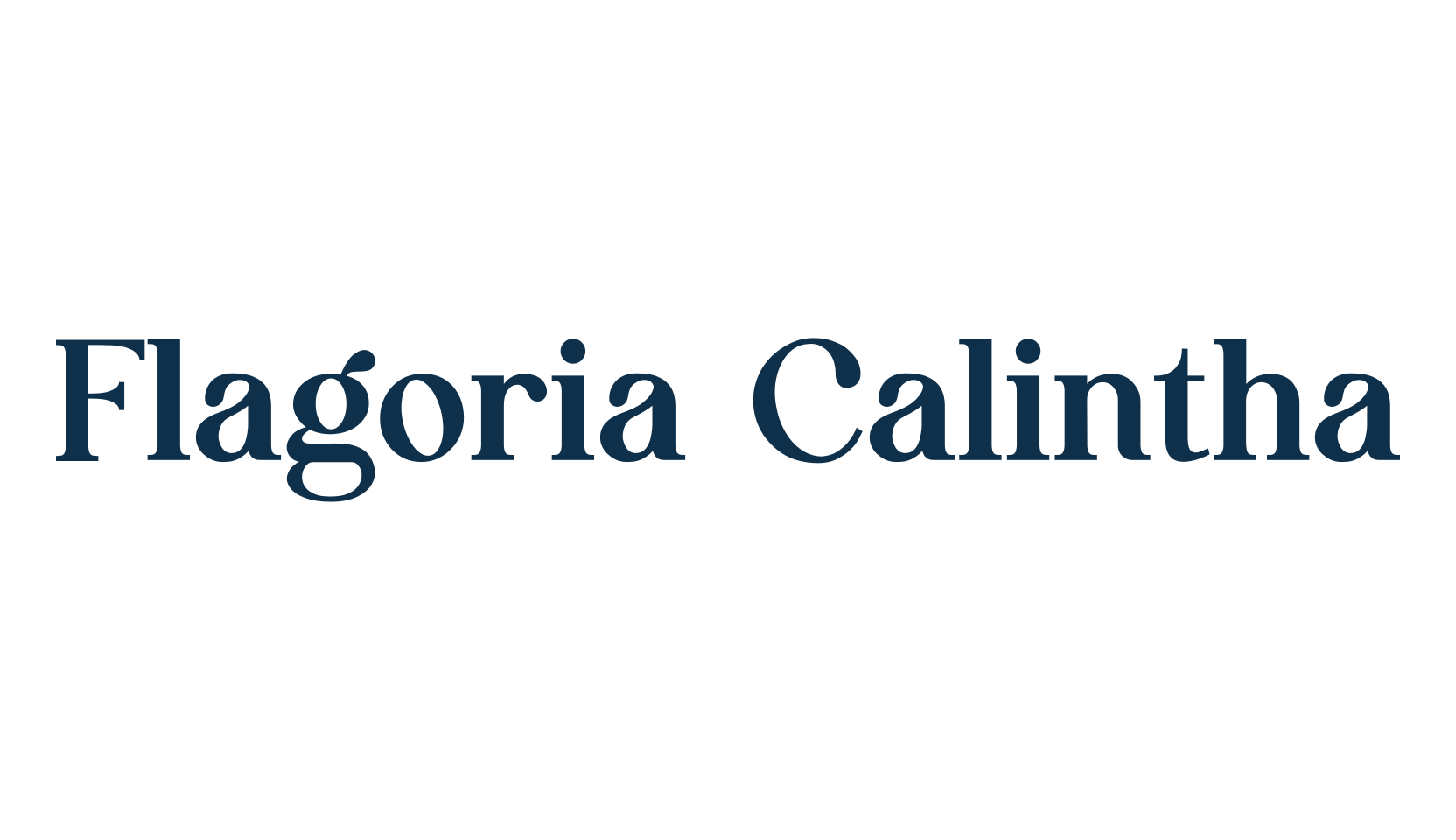 Flagoria Calintha, basic serif font preview