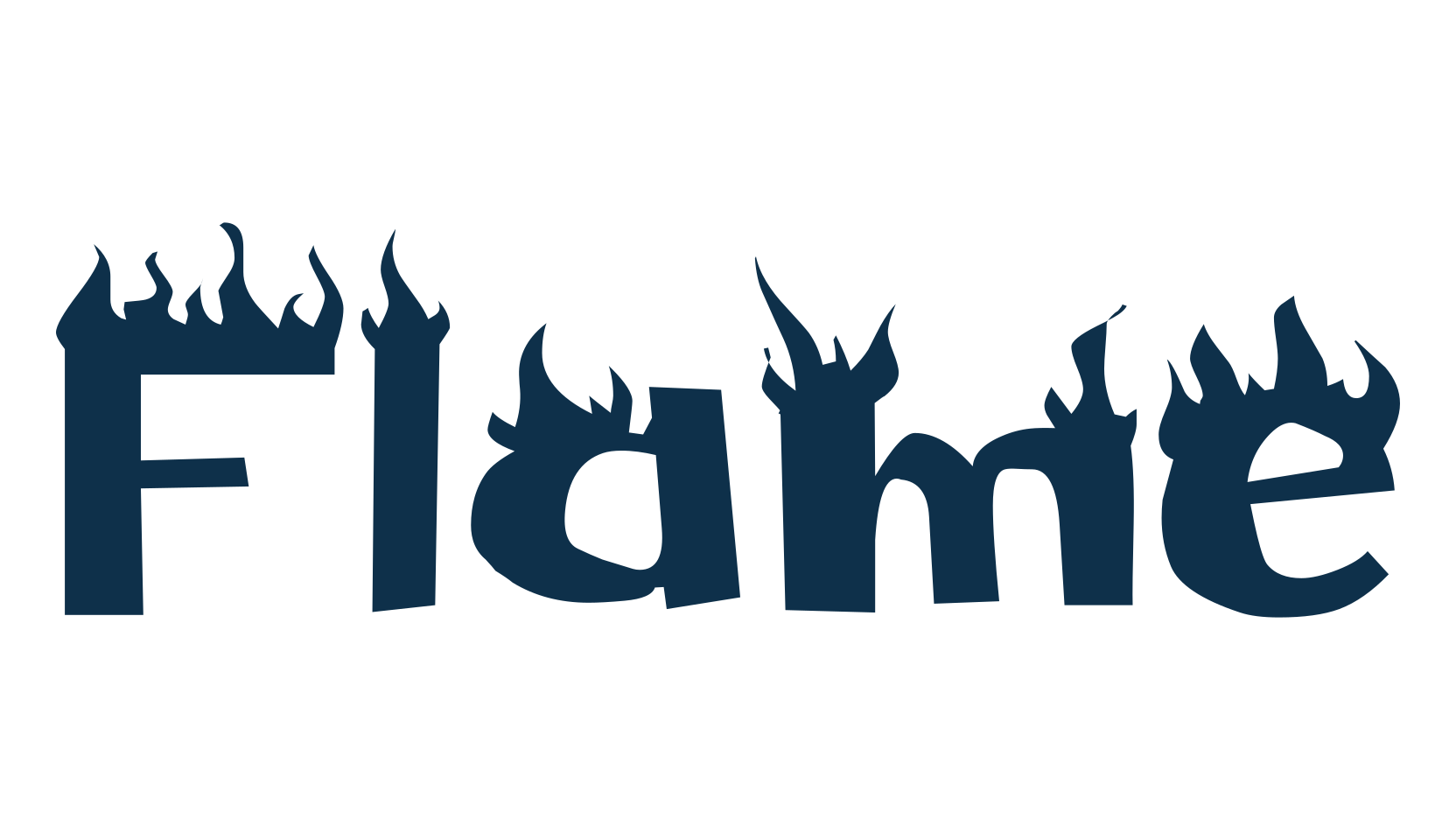 Flame, fancy fire, ice decorative font preview