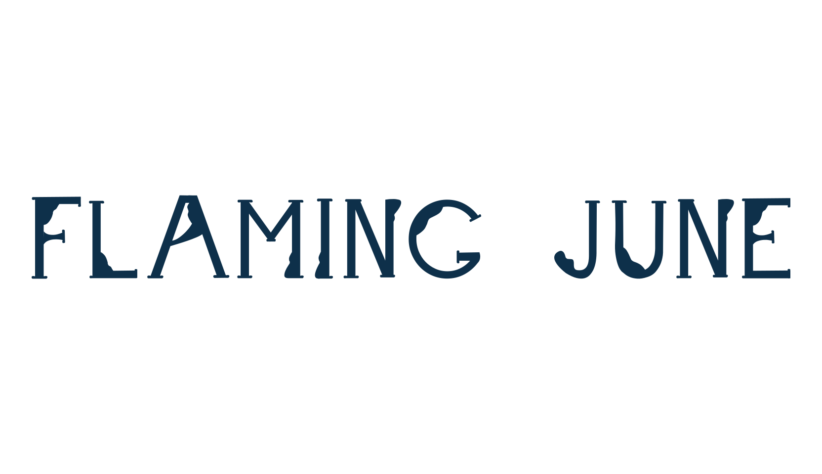 Flaming June, decorative font preview