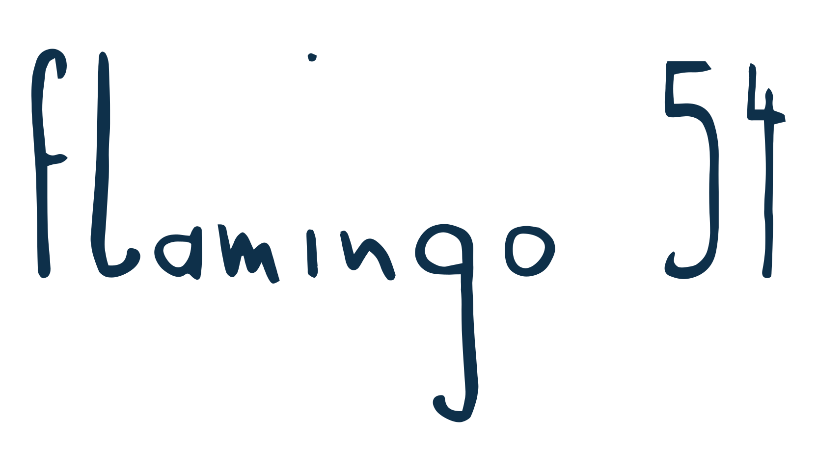 Flamingo 54, handwriting font preview