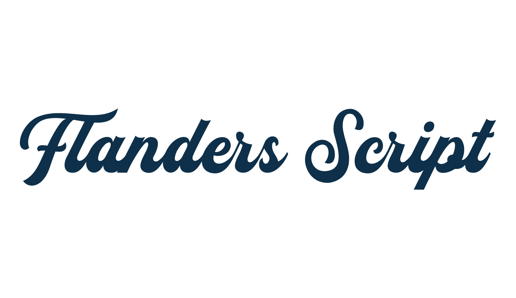 Flanders Script, old school font preview