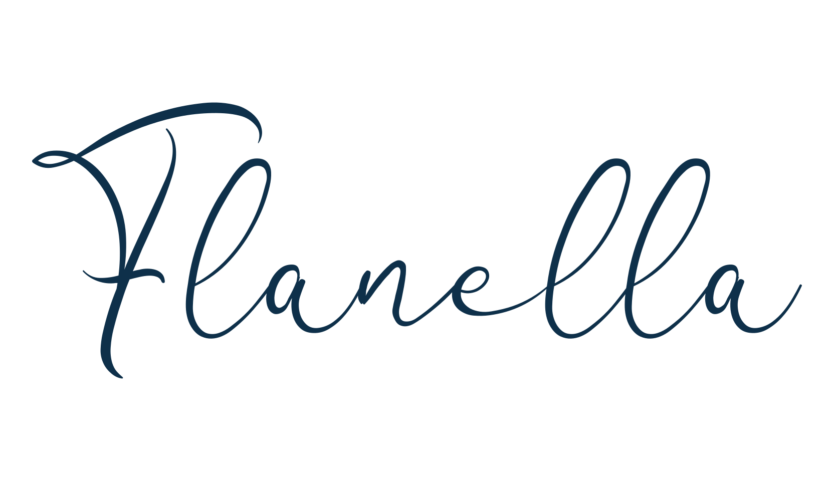 Flanella, calligraphy font preview