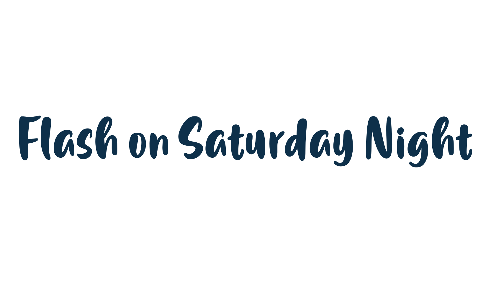 Flash on Saturday Night, fancy decorative font preview