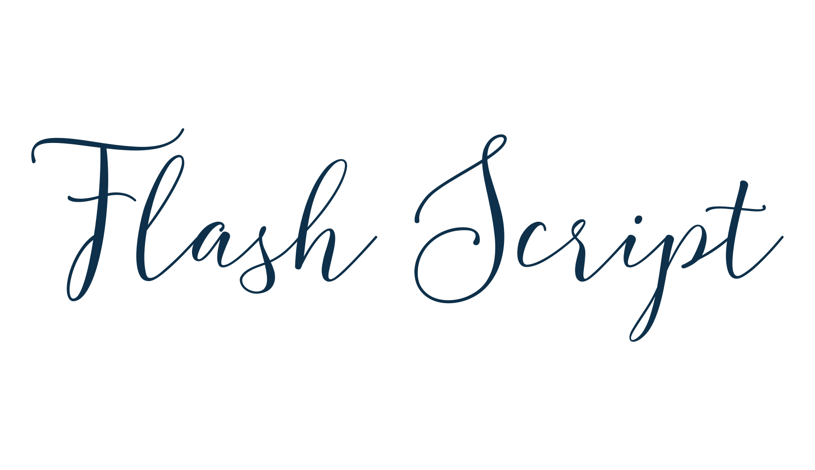 Flash Script, handwriting font preview