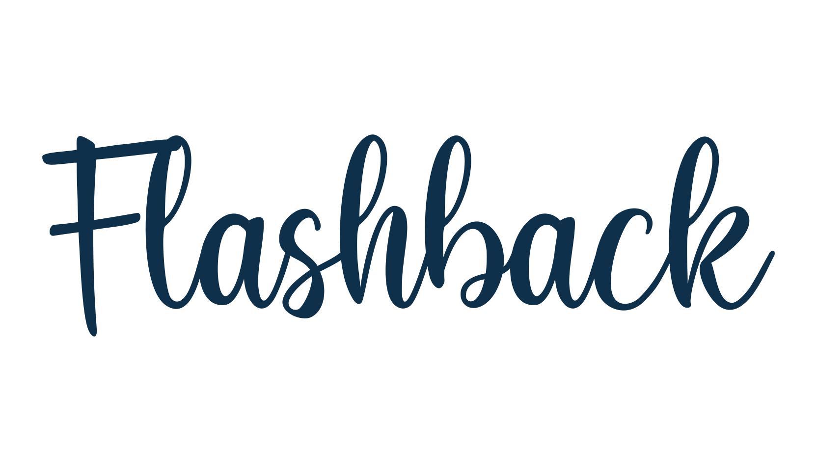 Flashback, script handwritten fancy decorative calligraphy font preview