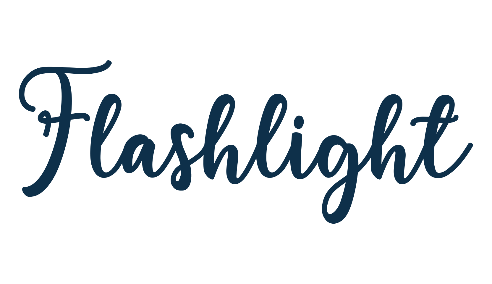 Flashlight, calligraphy font preview