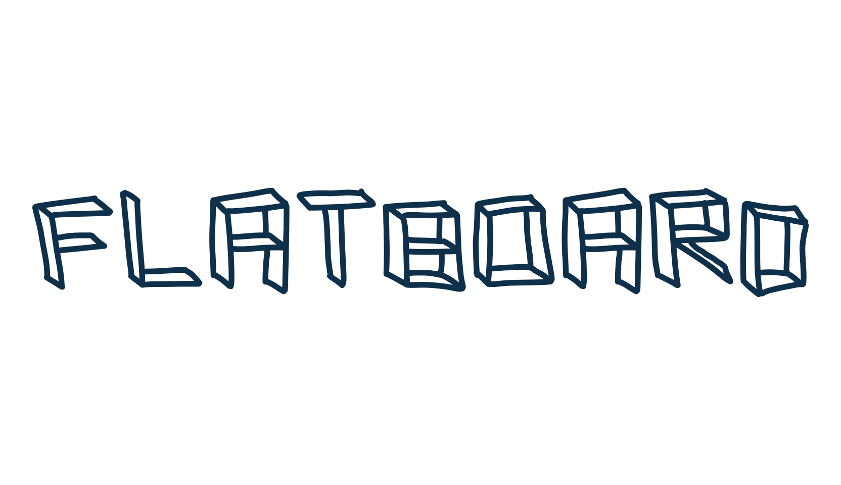 Flatboard, fancy various decorative font preview