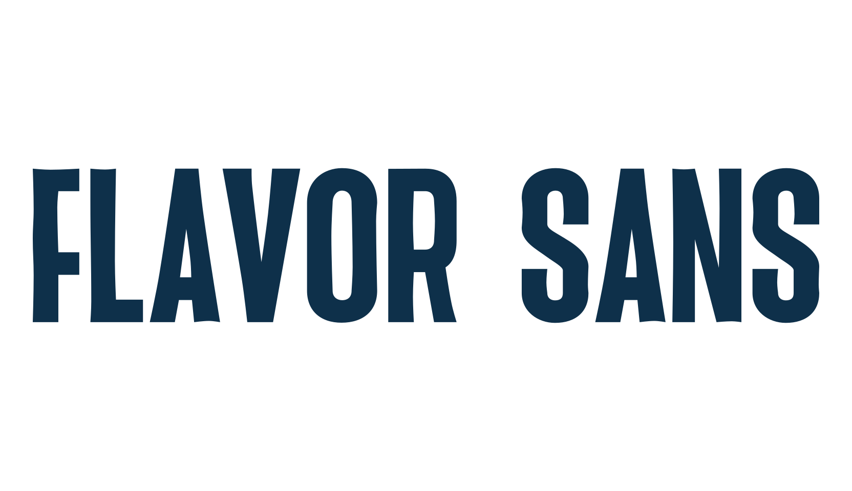 Flavor Sans, sans serif font preview