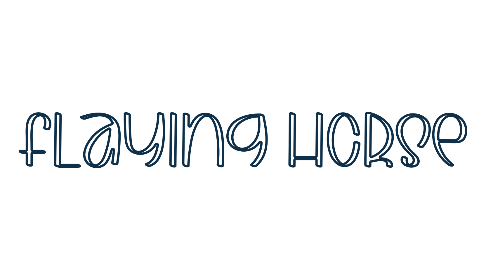 Flaying Horse, display market font preview