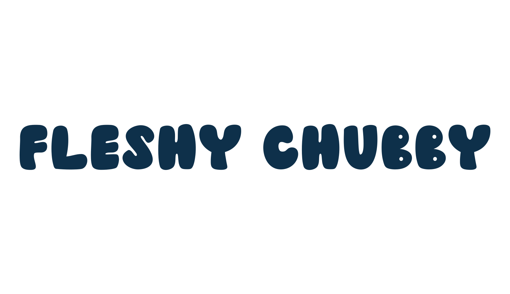 Fleshy Chubby, fancy cartoon decorative font preview