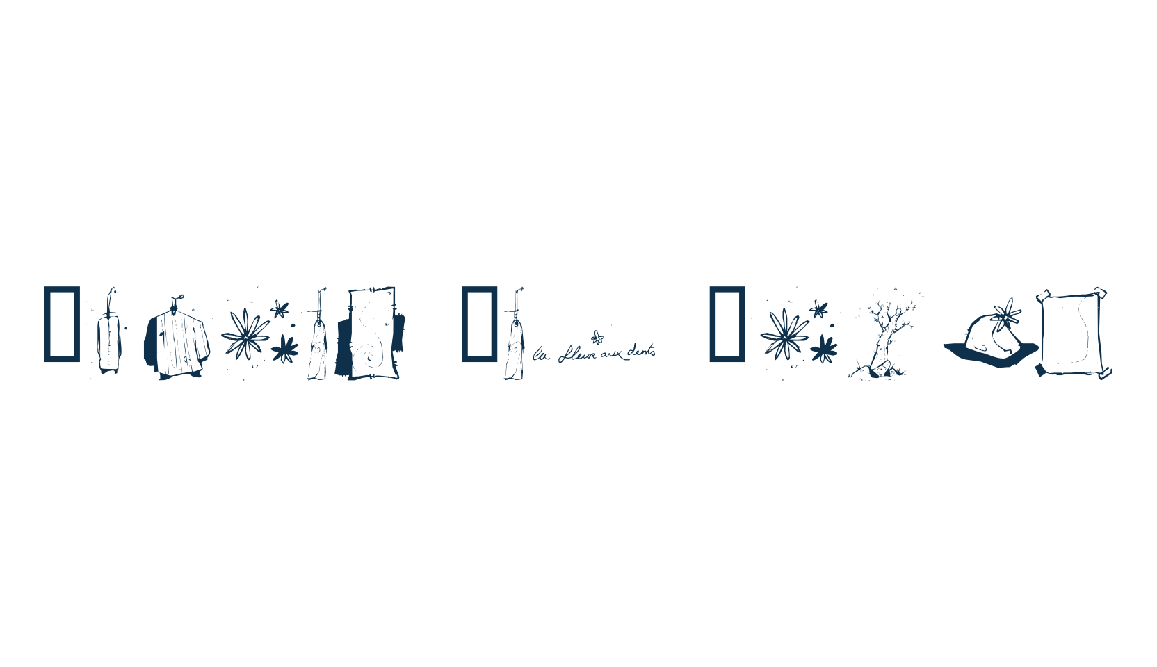 Fleur Aux Dents, fancy decorative font preview