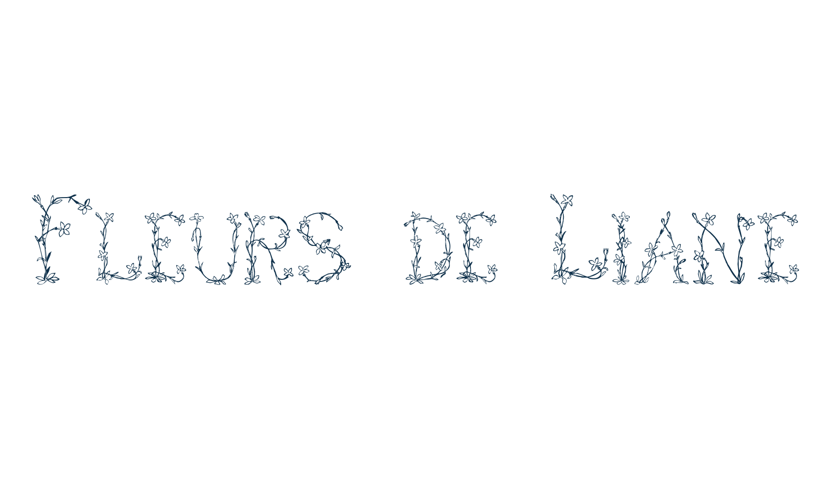 Fleurs de Liane, decorative font preview