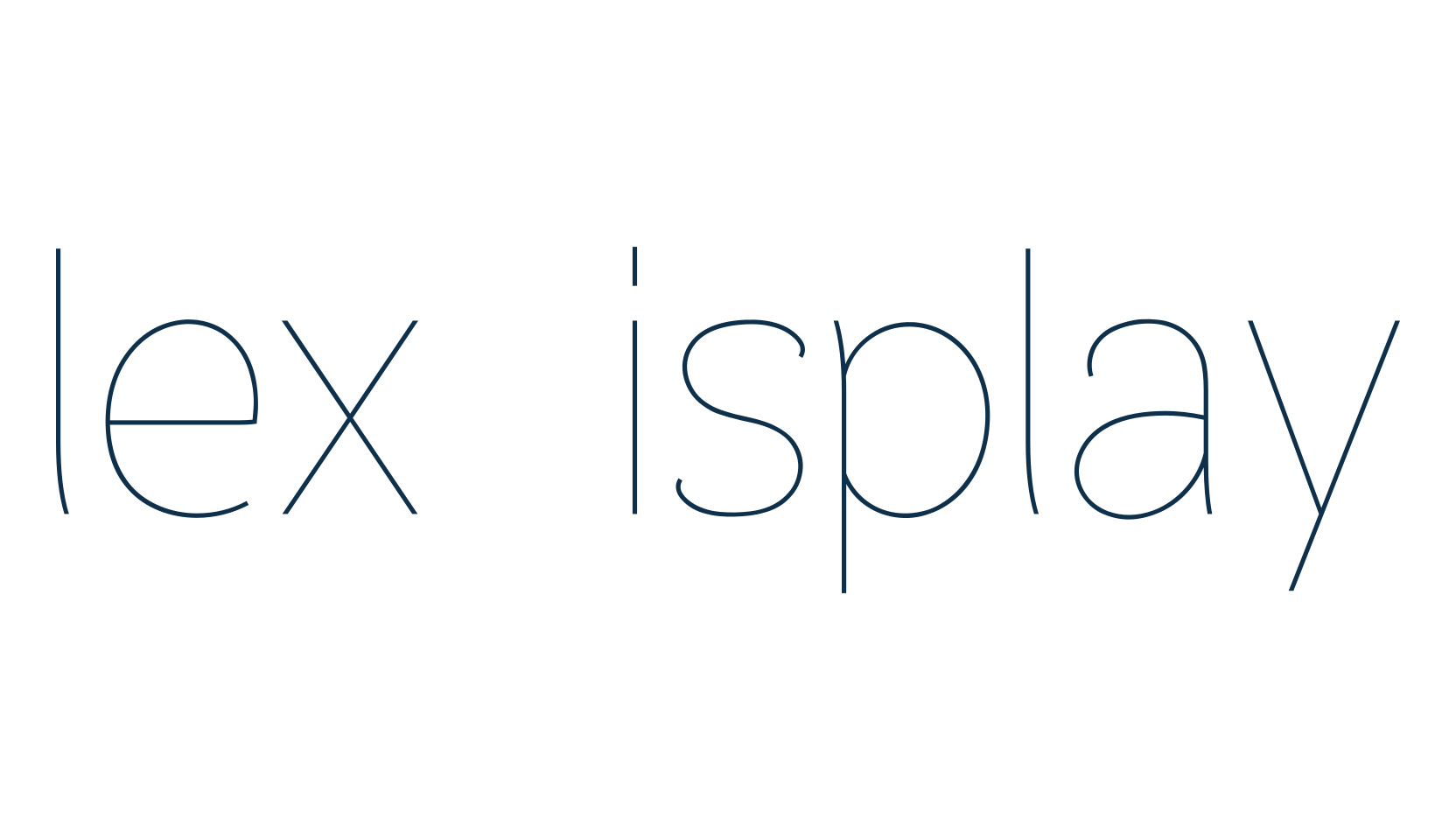 Flex Display, sans serif font preview