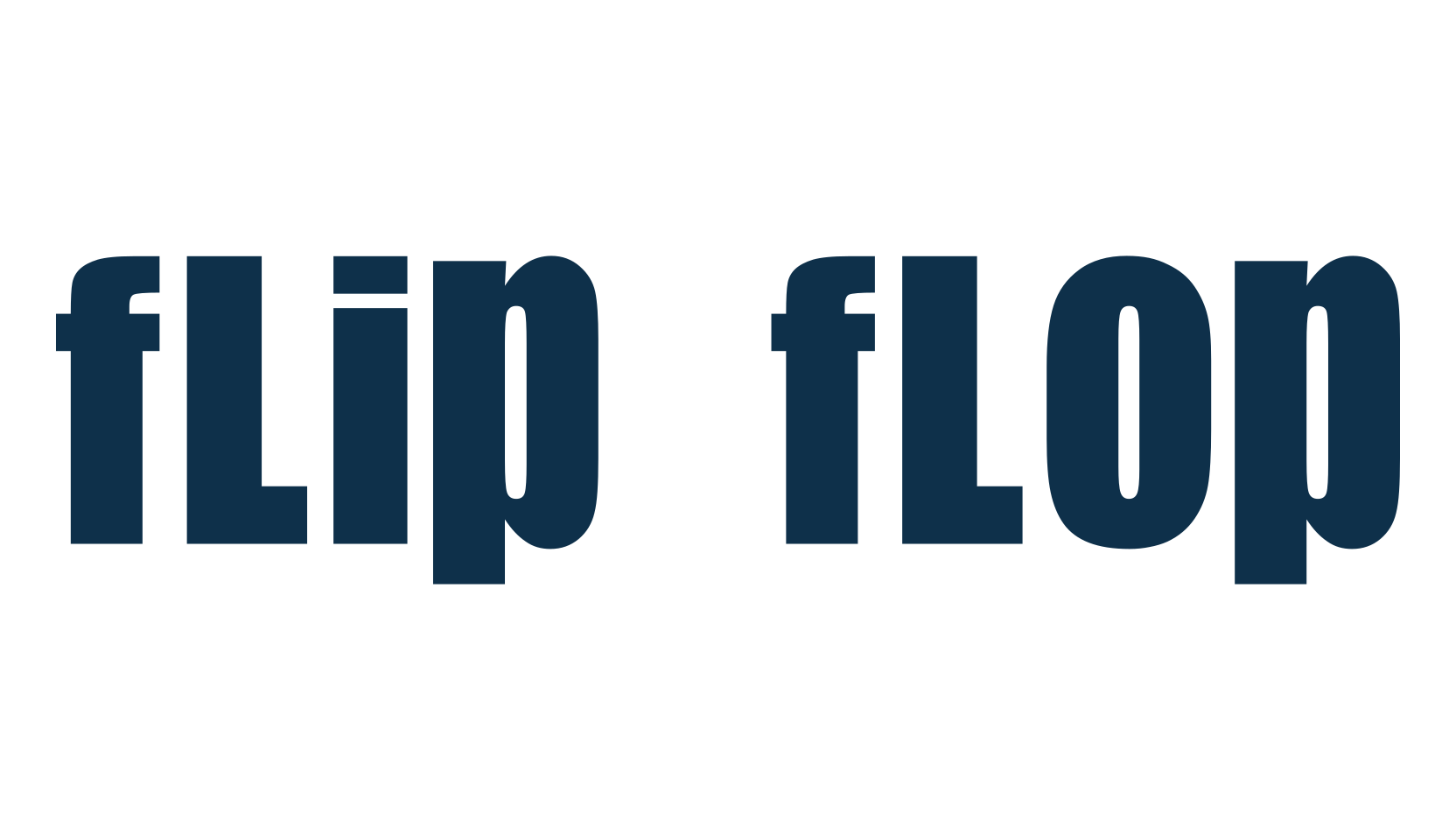Flip Flop, fancy various basic font preview