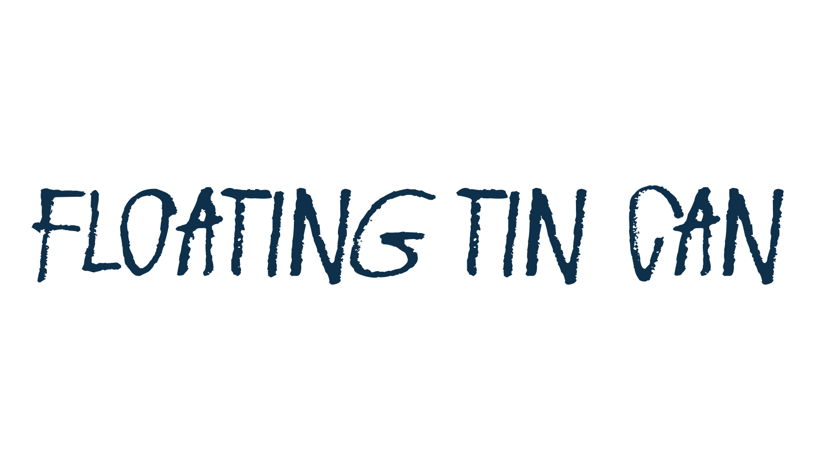 Floating tin can, trash font preview