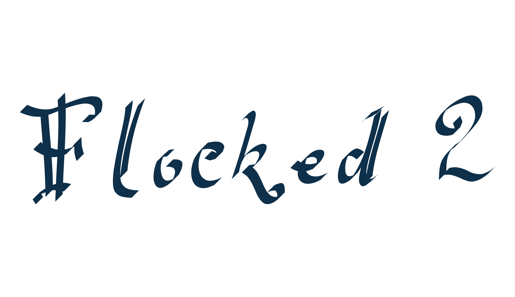 Flocked 2, fancy curly decorative font preview