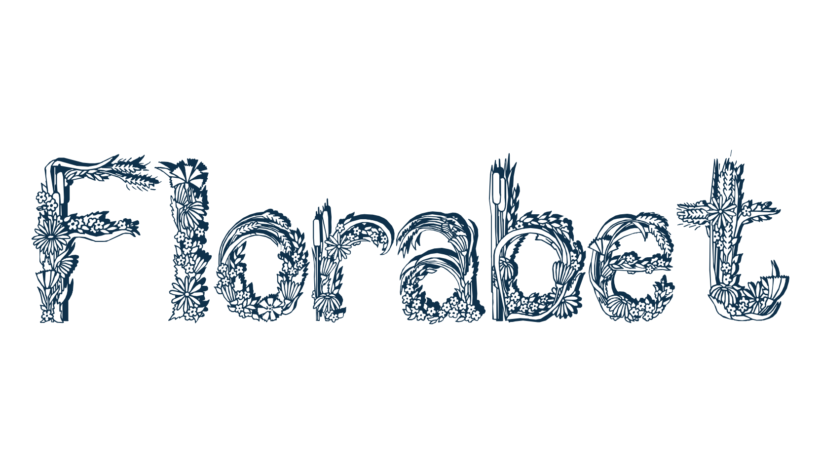 Florabet, decorative font preview