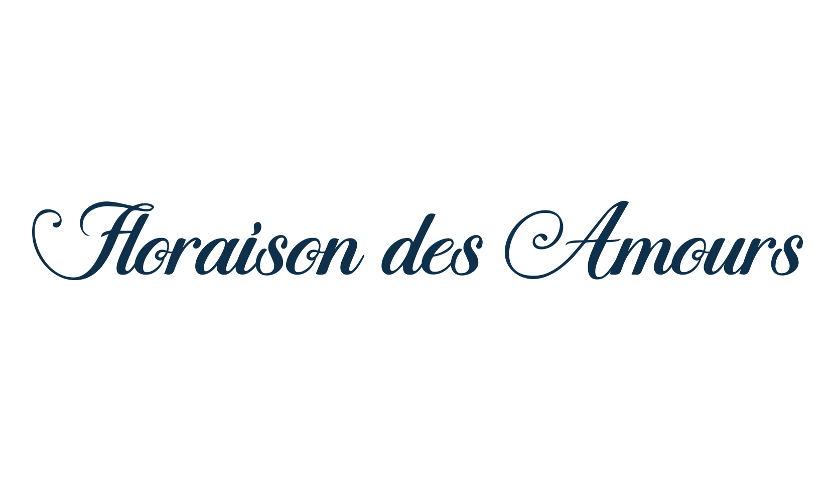 Floraison des Amours, script calligraphy fancy decorative font preview
