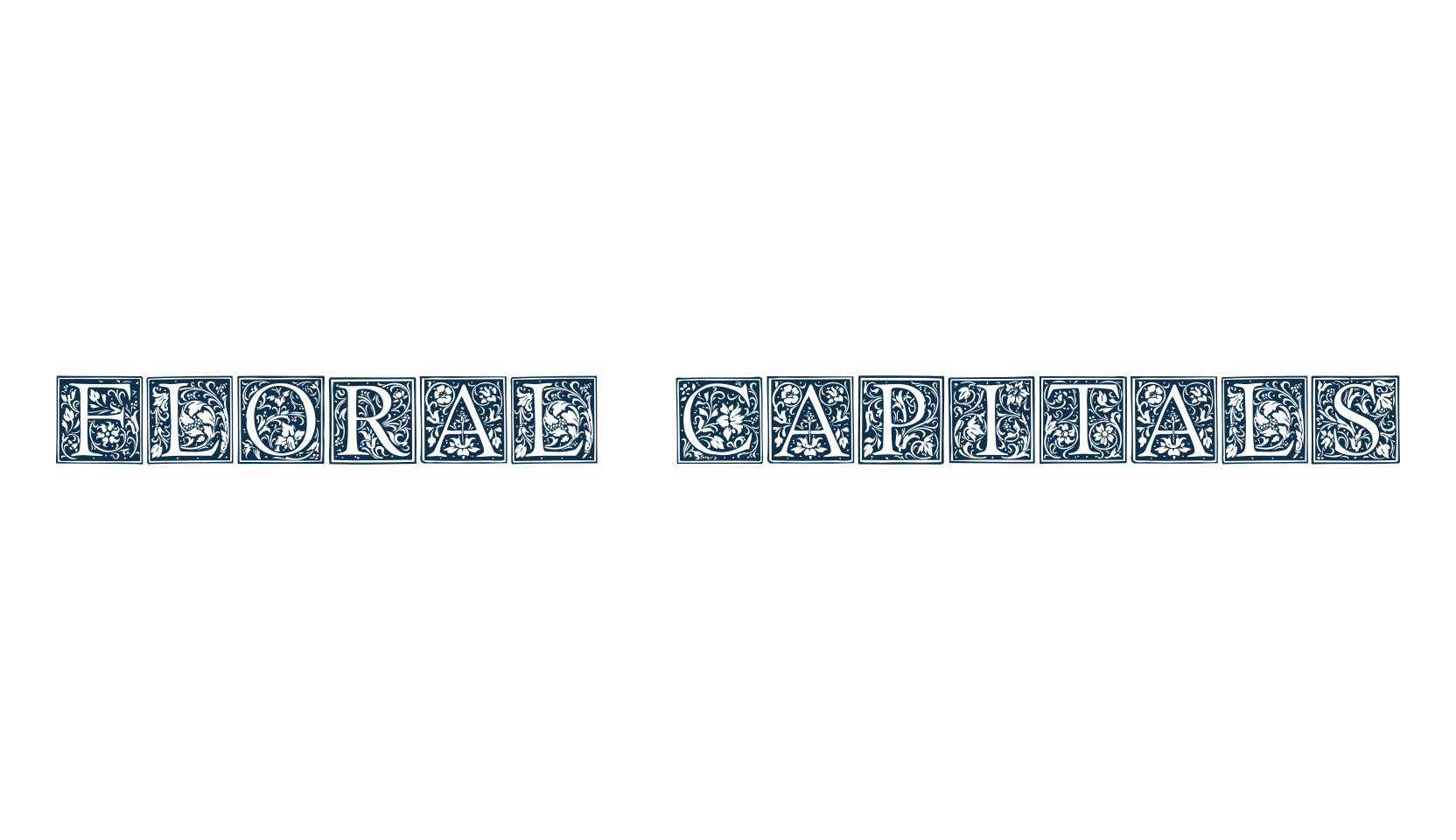 Floral Capitals, initials font preview