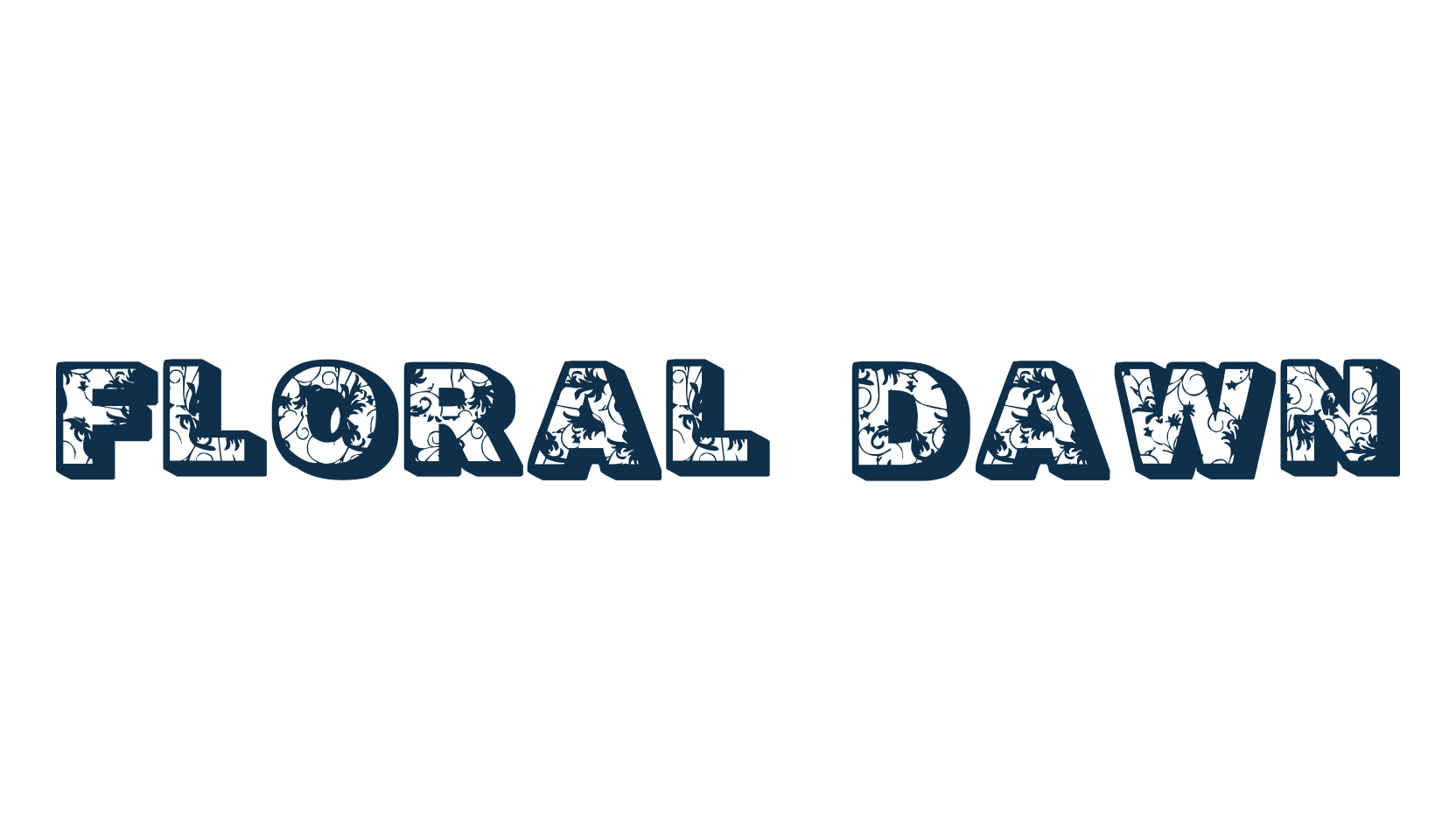 Floral Dawn, fancy decorative font preview
