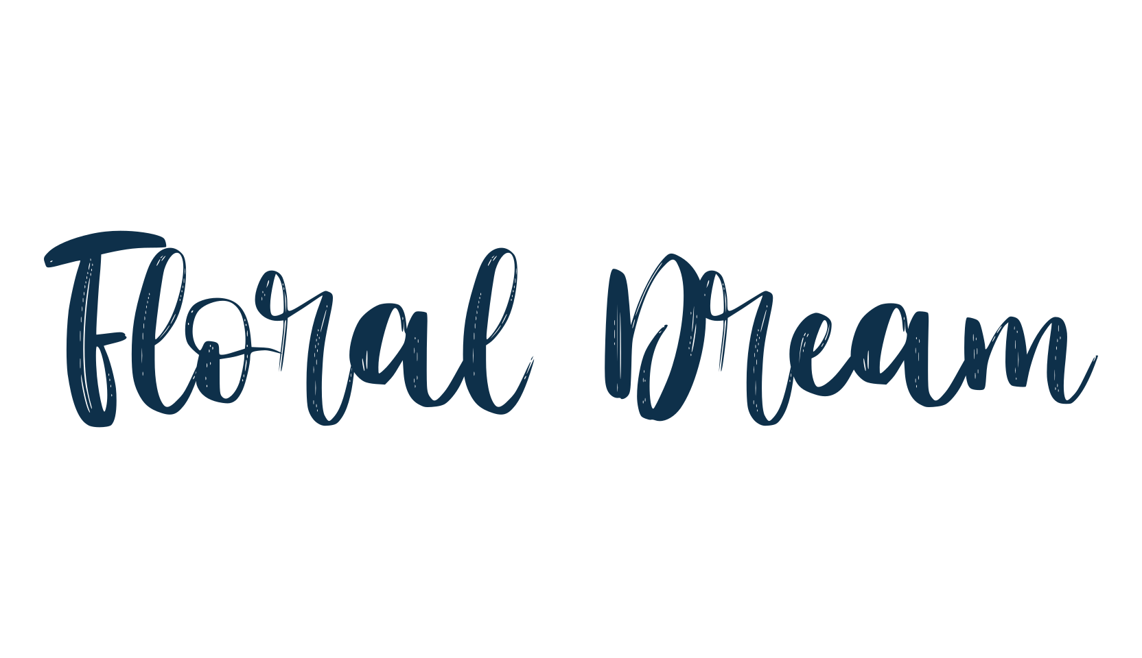 Floral Dream, script brush fancy decorative calligraphy font preview