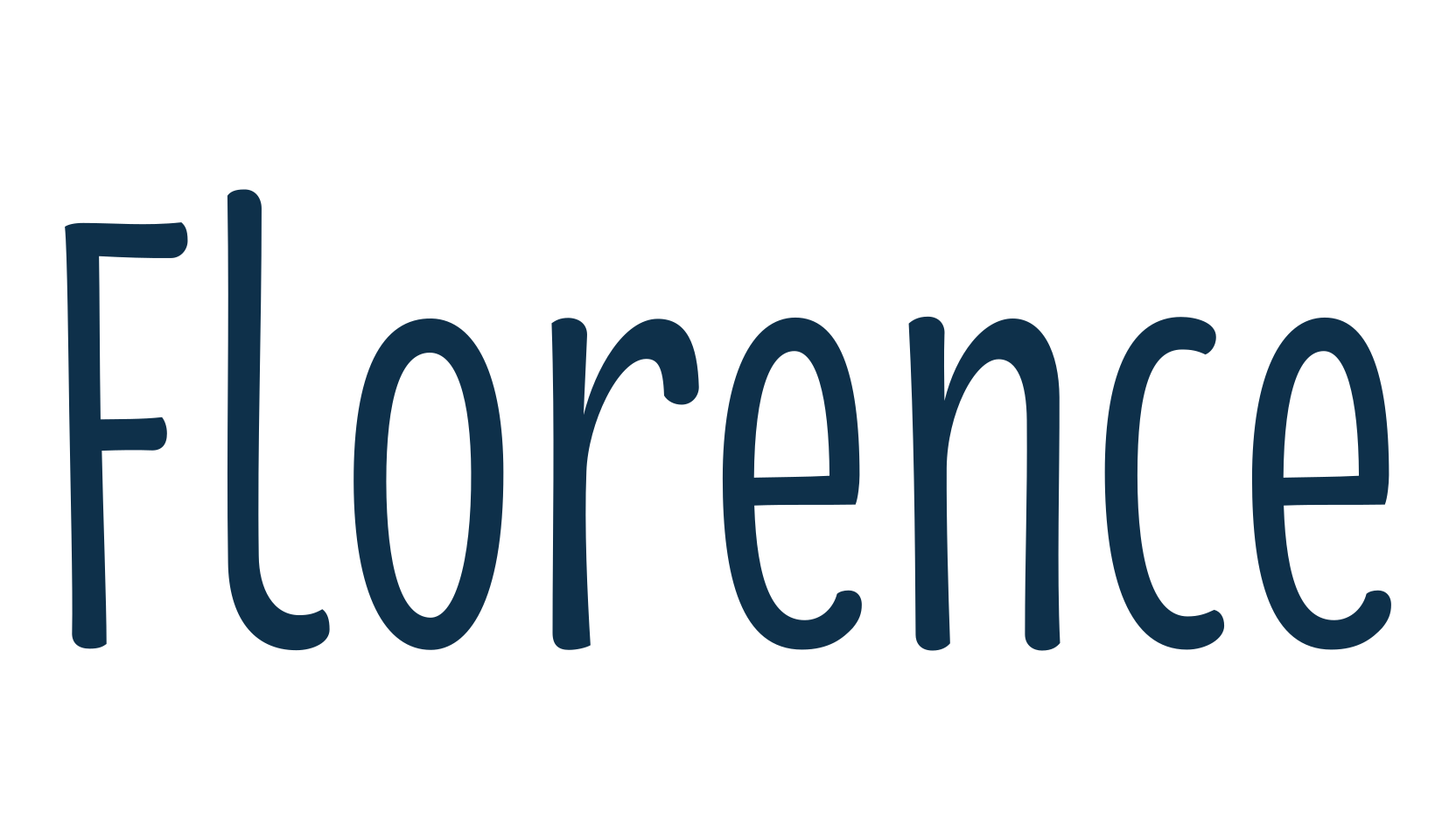 Florence (florence-regular), basic sans serif font preview