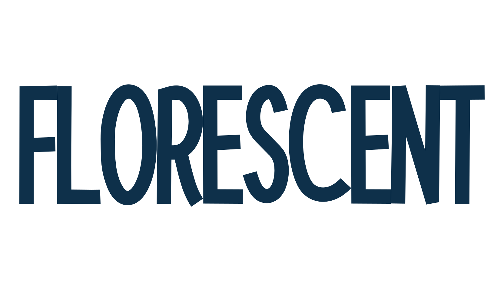 Florescent, fancy various decorative font preview