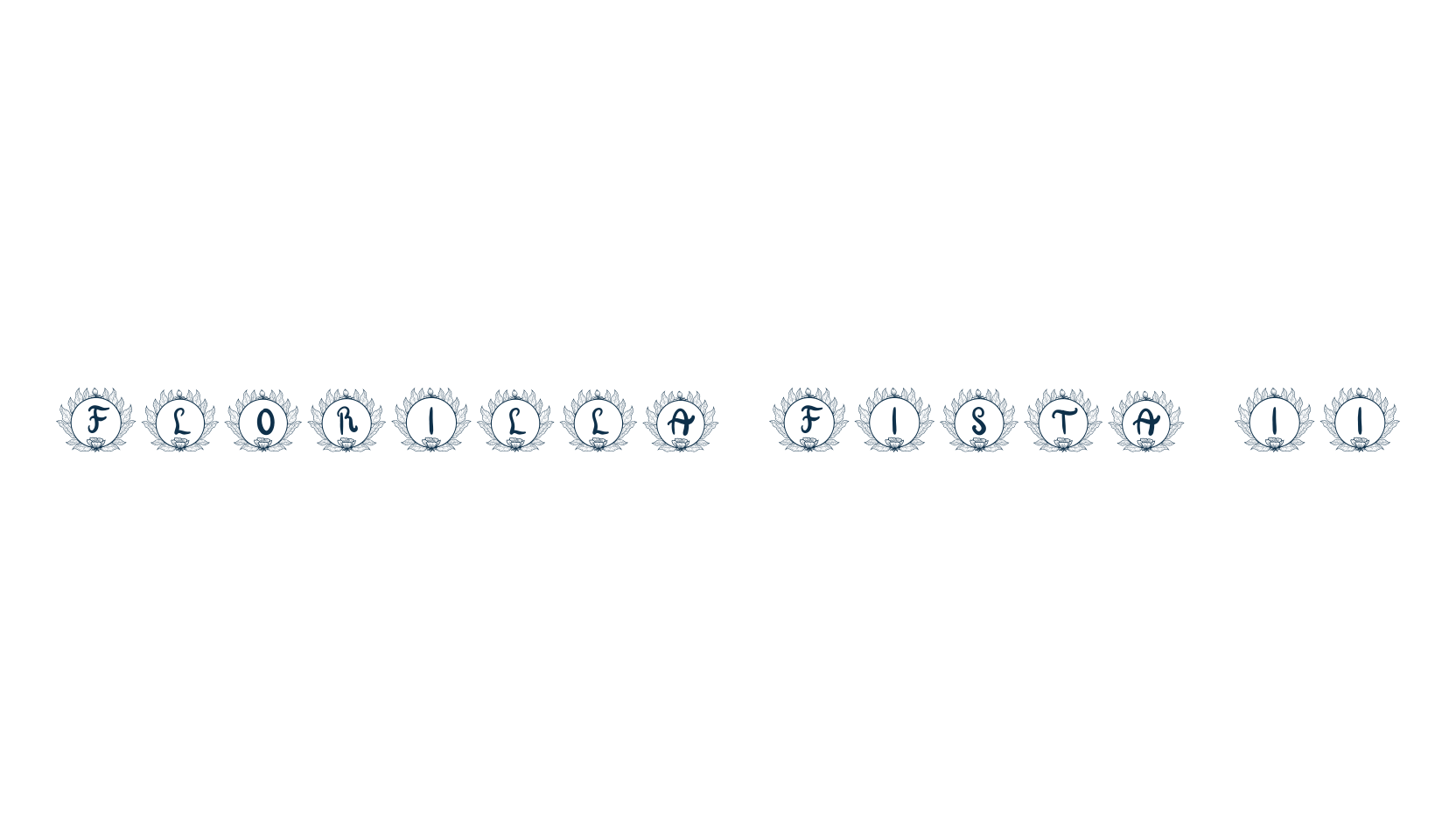 Florilla Fista II, initials font preview