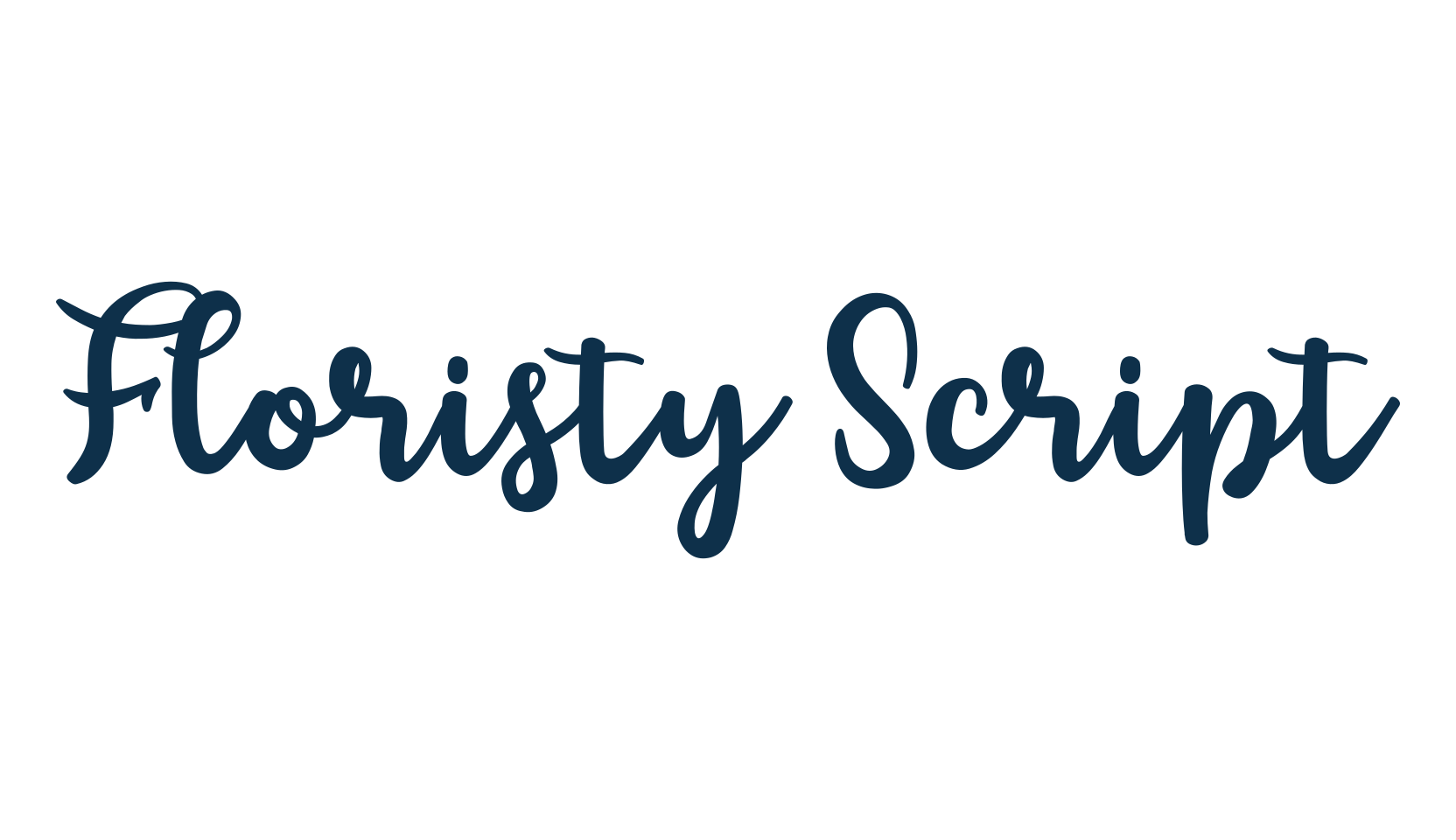 Floristy Script, display market font preview