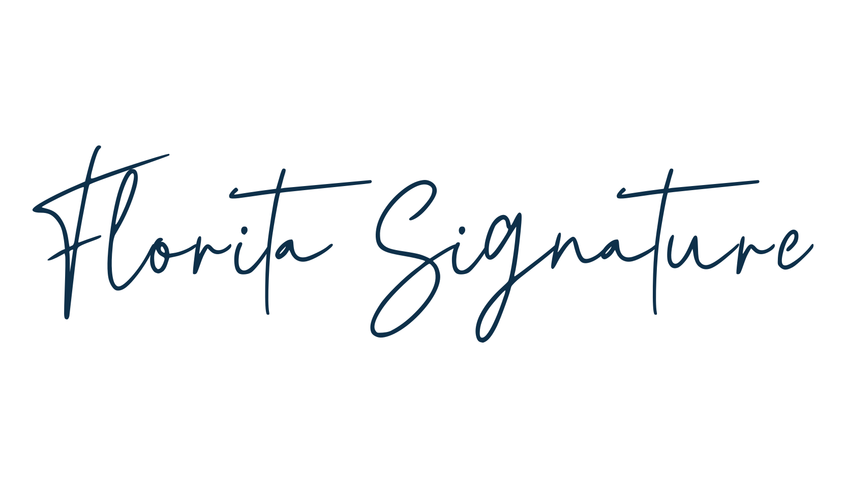 Florita Signature, script handwritten fancy decorative calligraphy font preview