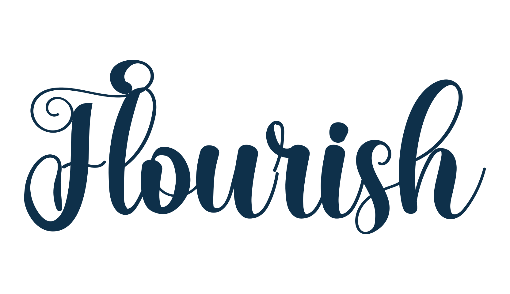 Flourish (flourish-3), script calligraphy fancy decorative font preview
