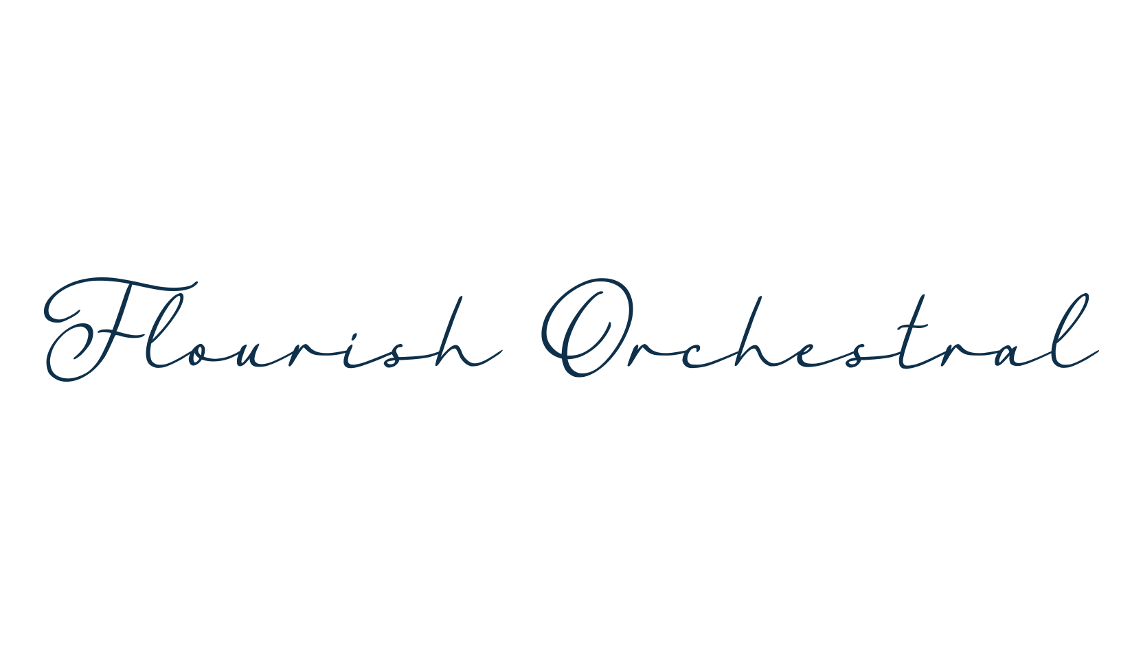 Flourish Orchestral, handwriting font preview