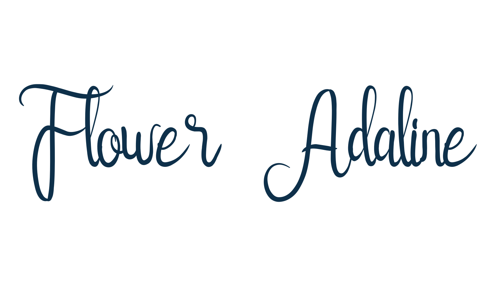 Flower Adaline, handwriting font preview