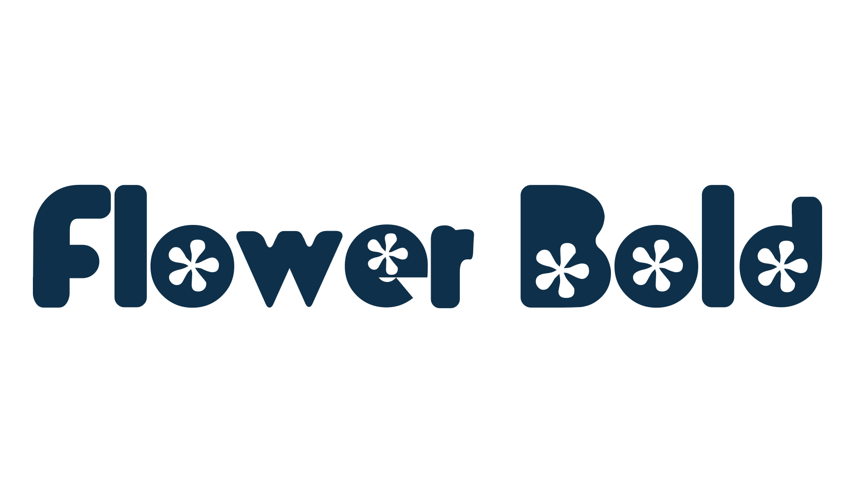 Flower Bold, fancy groovy decorative font preview