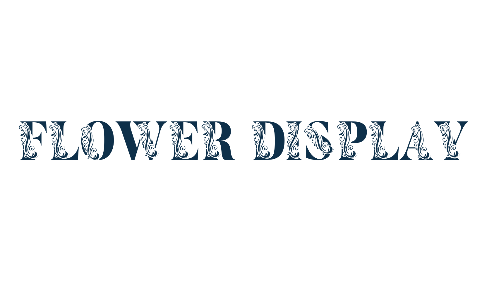 Flower Display, decorative font preview