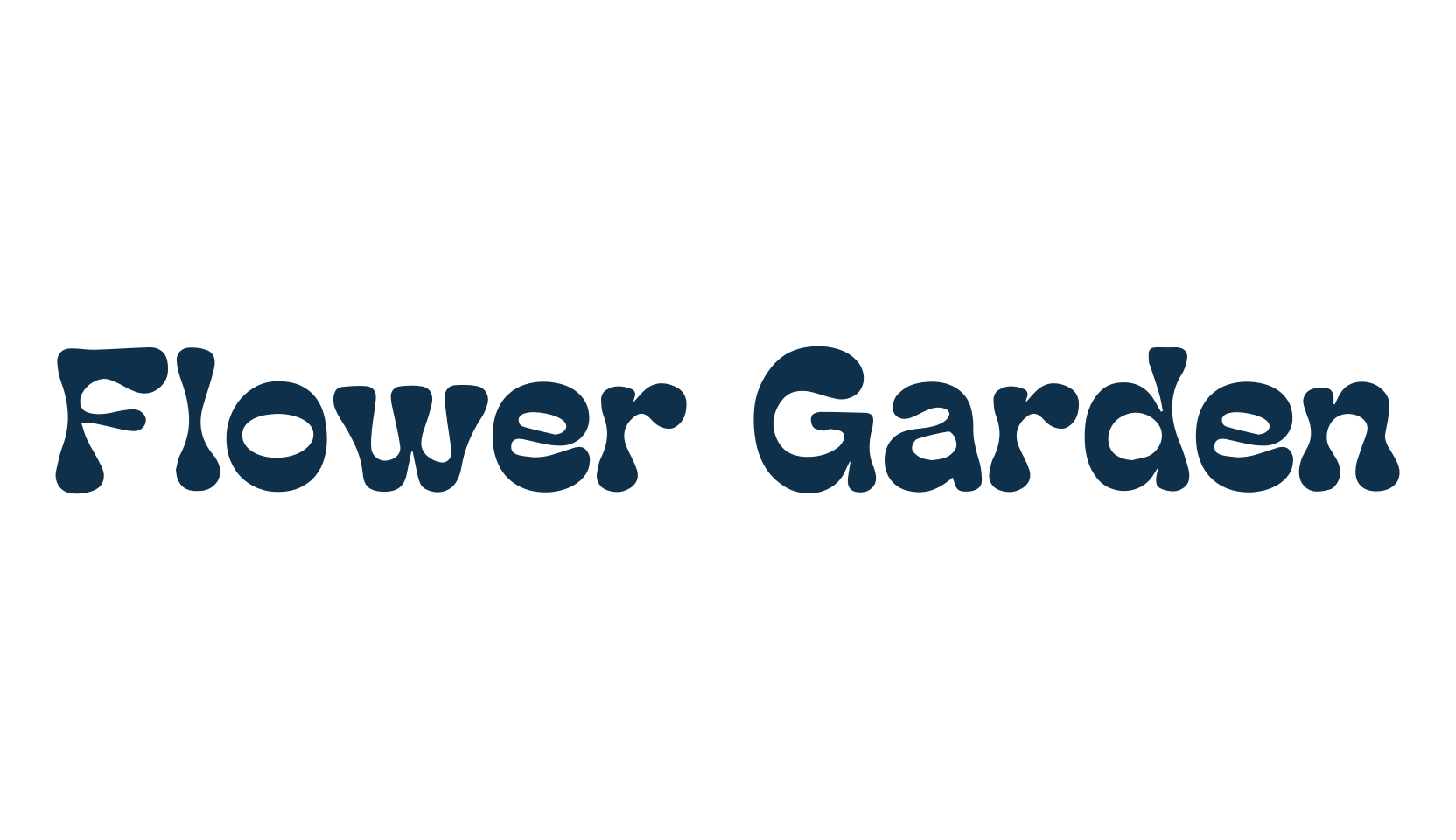 Flower Garden, fancy groovy decorative font preview