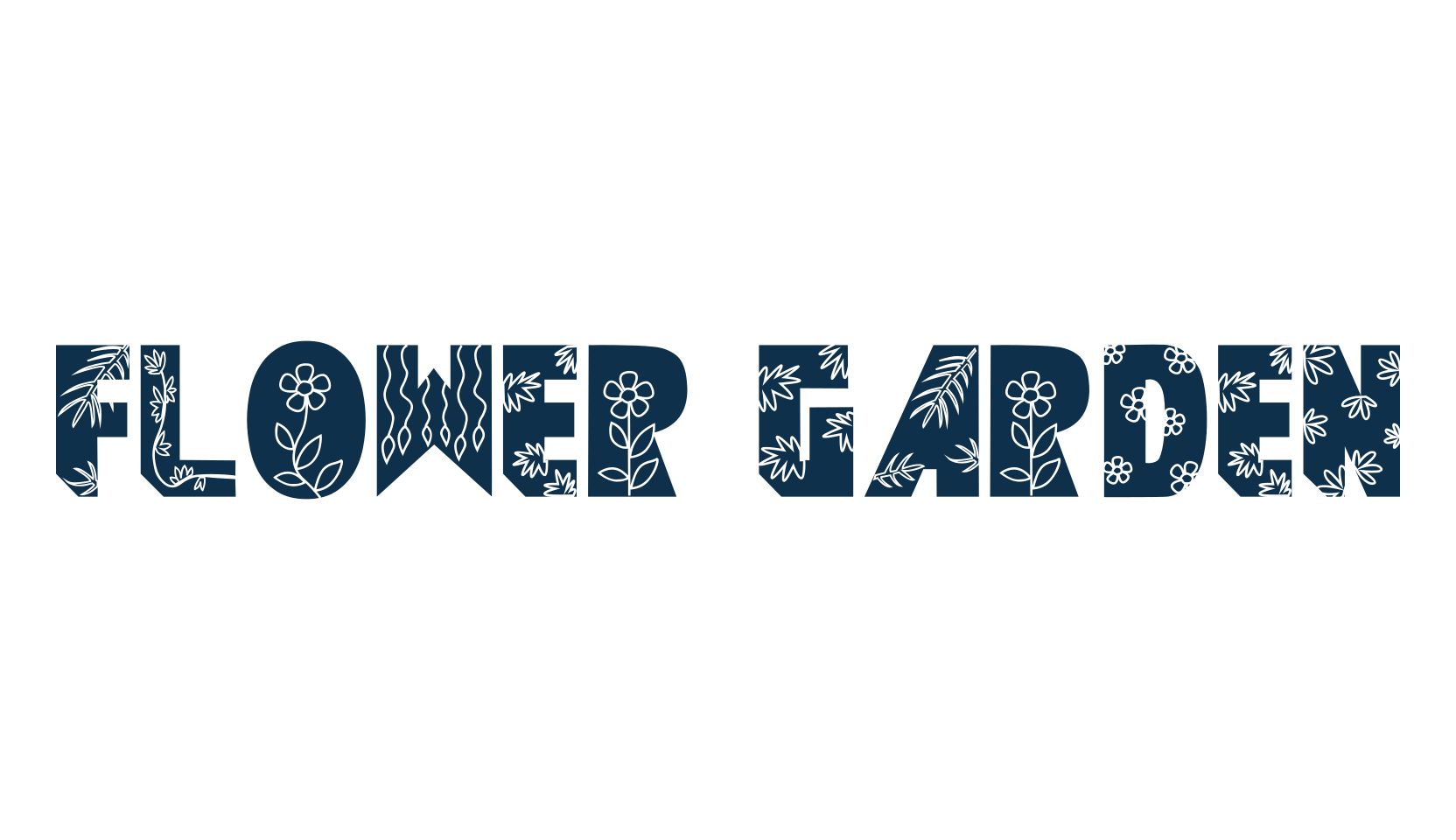 Flower Garden (flower-garden), decorative font preview