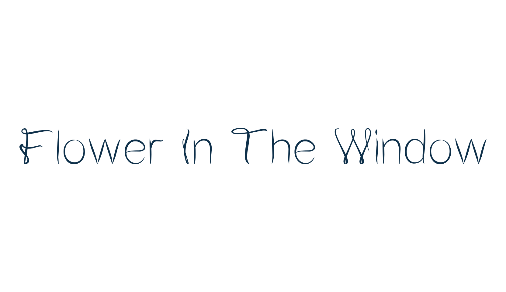 Flower In The Window, fancy decorative font preview