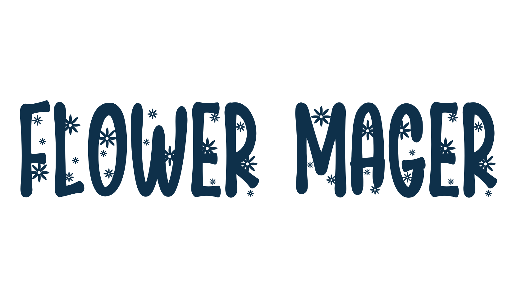 Flower Mager, decorative font preview