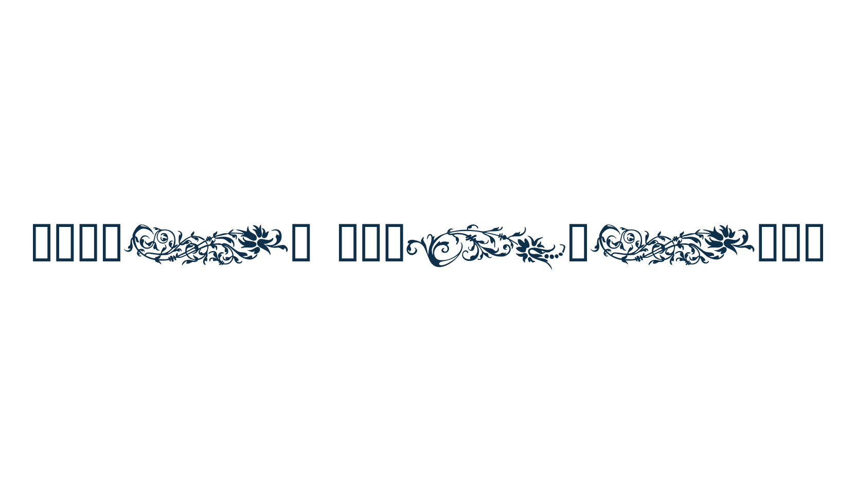 Flower Ornaments, fancy decorative font preview