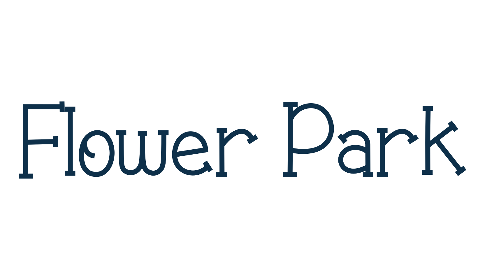Flower Park, fancy cartoon decorative font preview