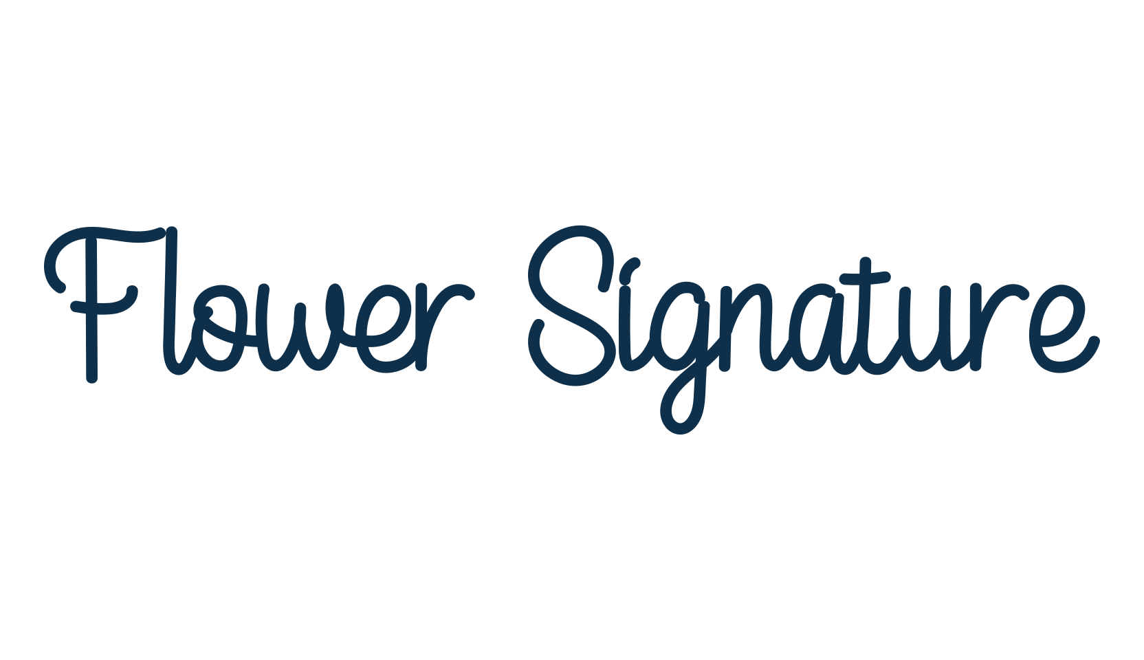 Flower Signature, handwriting font preview