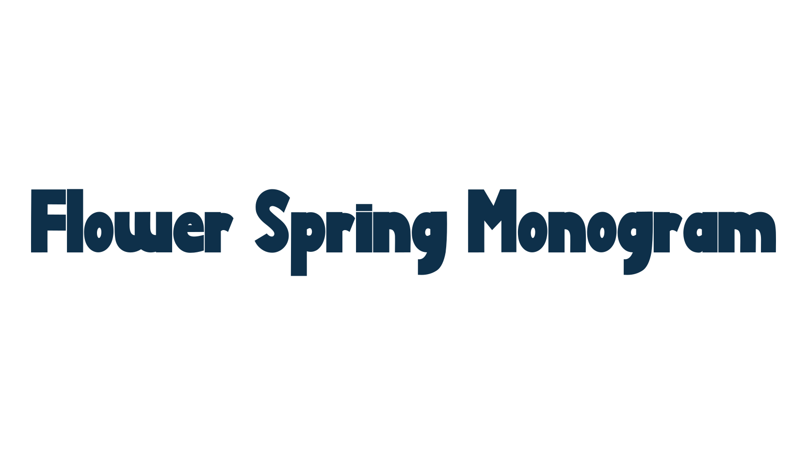 Flower Spring Monogram, initials font preview